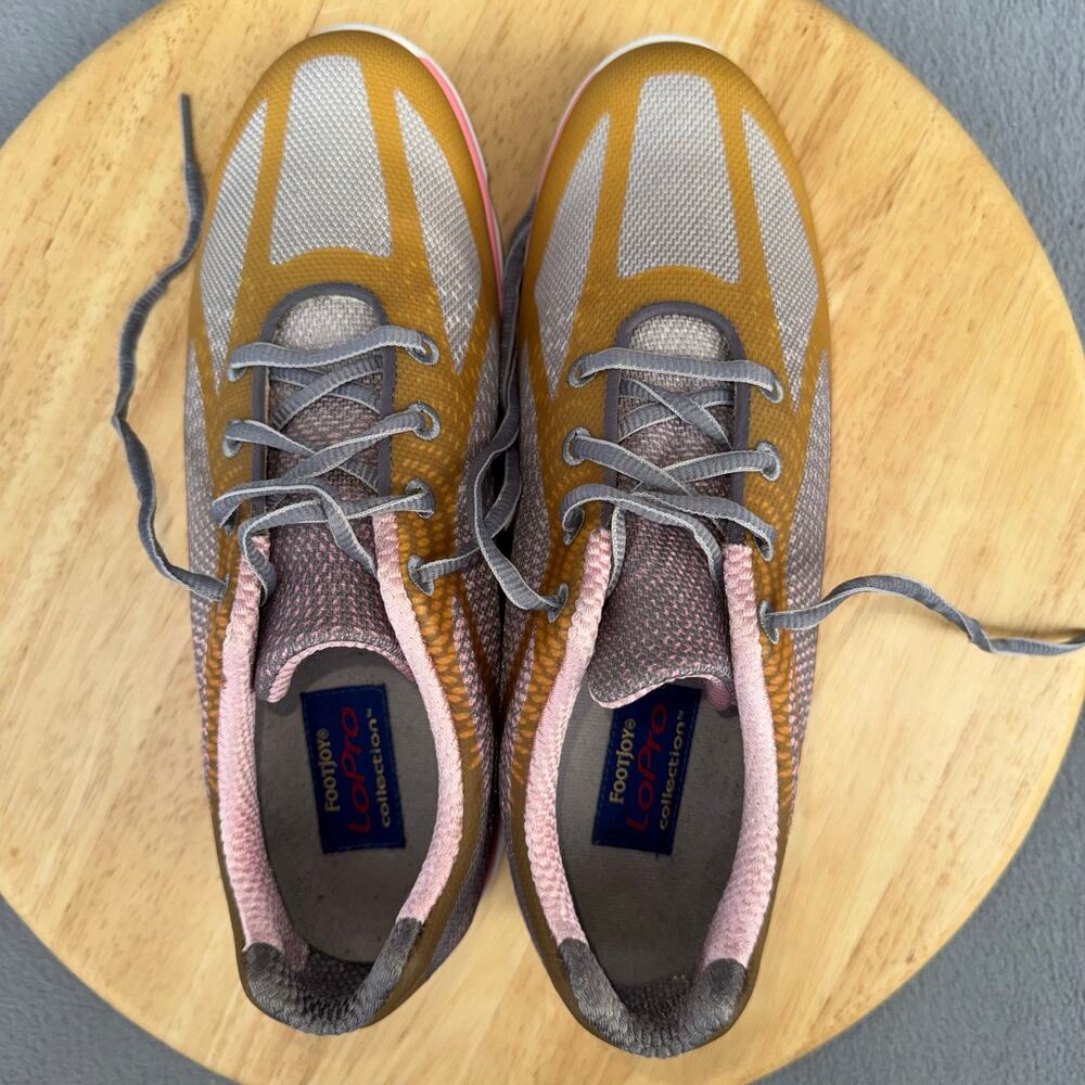 FootJoy Empower 9800 Gold/Gray/Pink Lace-Up Golf Shoes Women’s Size 8N US - Picture 6 of 8